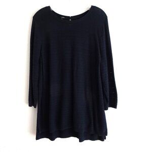 Talbots Tunic Top Women's Petite Plus Size 3X Blue 3/4 Sleeve Stretch